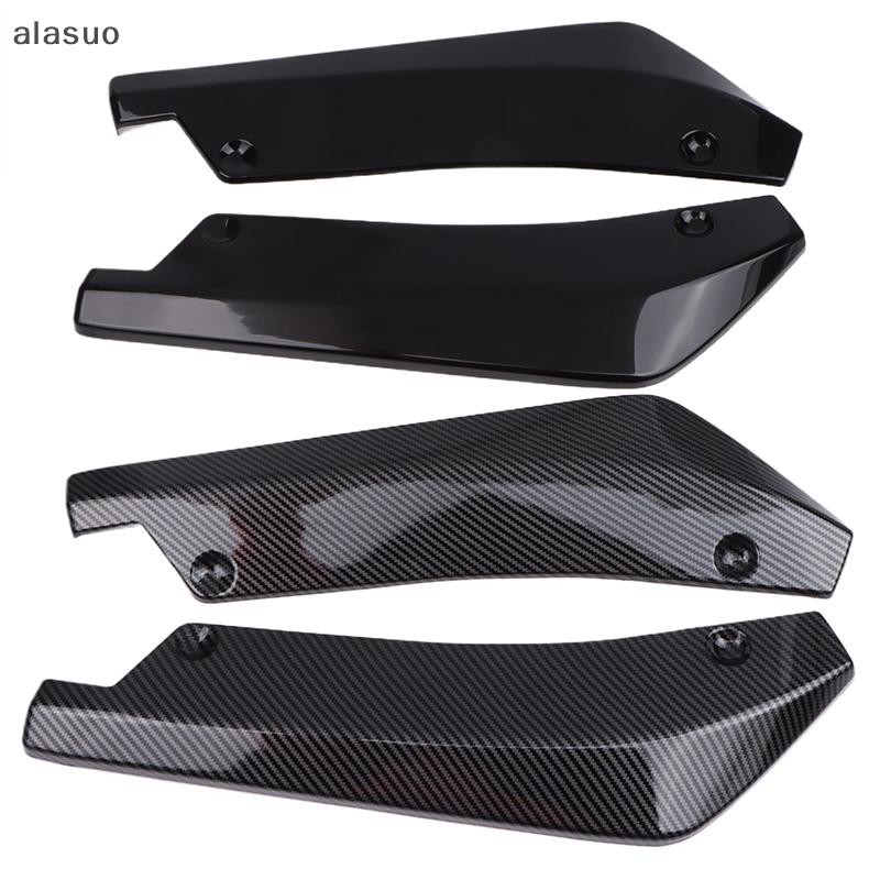 [ala] 1 Par De Winglets De Fibra De Carbono Extensão De Saia Lateral Universal Carro Dianteiro Traseiro Pára-Choque Tira