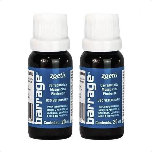 Kit 2 Barrage Carrapacida Pulverização Zoetis Carrapaticida 20 mL em Oferta na Shopee
