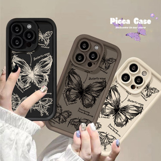 Para Samsung A12 A23 A05 A03 A05s A15 A30s A03s A04 A13 A30 A20s A53 A50s A54 A14 A20 A24 A52s A31 A02s A32 A04s A34 A50 A33 A20s A10s Popular Borboleta Grafite Letras Macia Capa