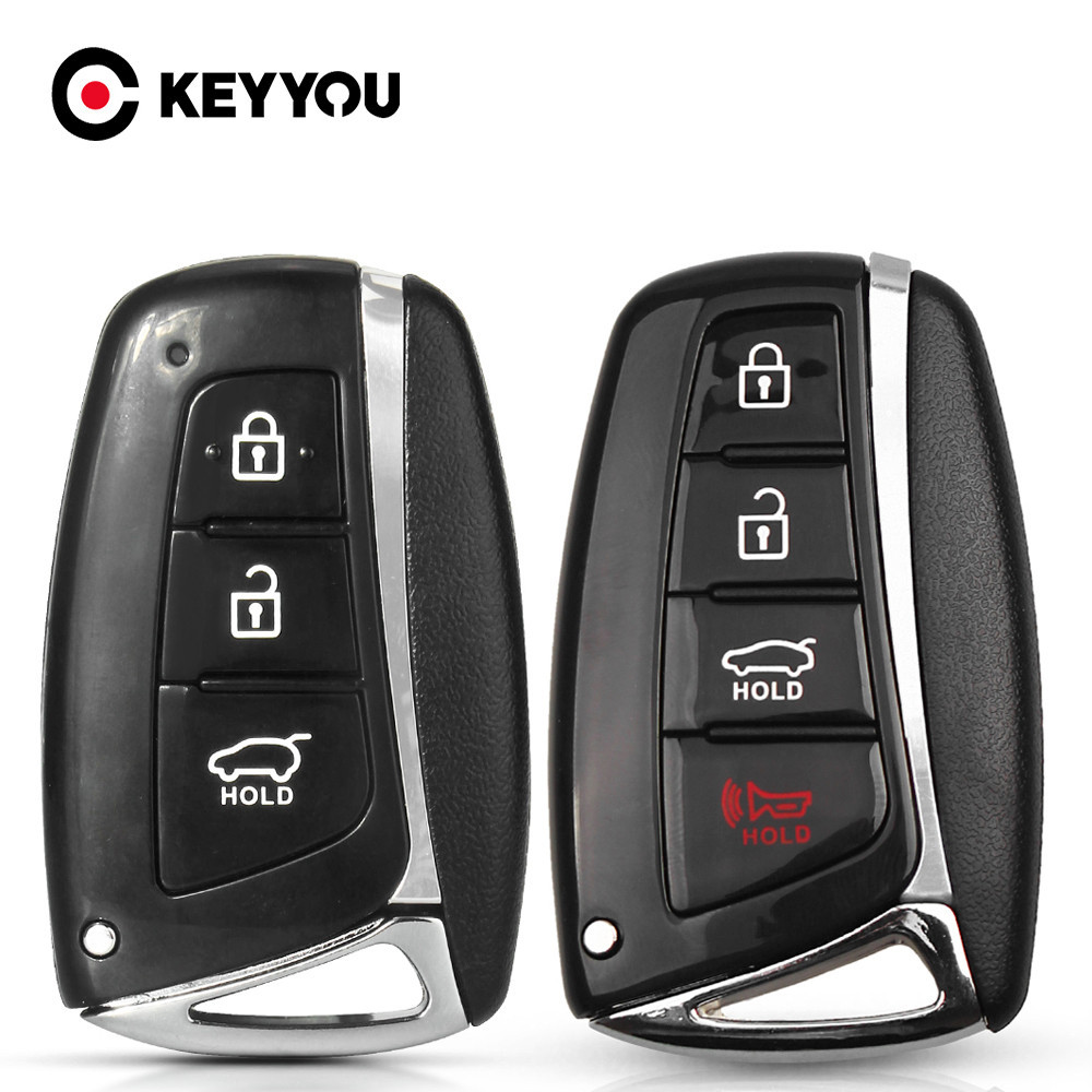 Para Hyundai Genesis 2013 2014 2015 Santa Fe Equus Azera Auto Fob 3 4 Botões TOY40 Chave De Lâmina Carro Remoto Shell