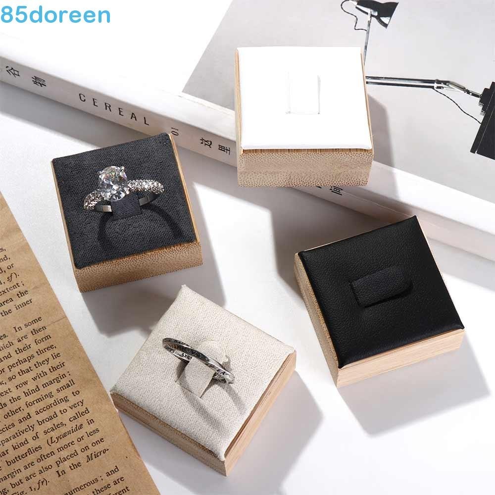 DOREEN1 Jewelry Show Props Criativo De Jóias Viagem Durável Pequeno Anel De Cor Sólida Caixa De Casamento