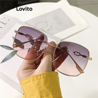 Lovito Óculos de Sol Coloridos Simples para Mulheres LFA06159 (Multicolorido/Preto)