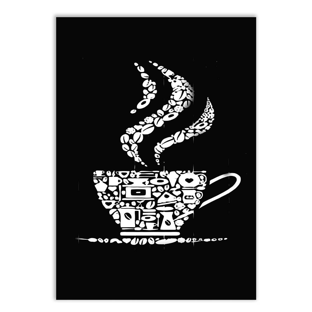 Placa Decorativa A4 Cozinha Decoração Café Bebida Comida Poster