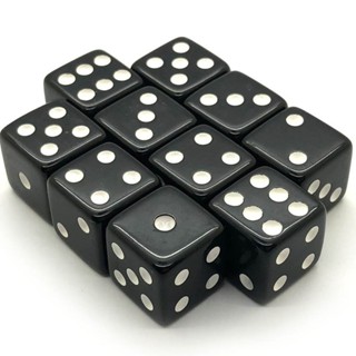 Kit Lote 100 Dados Preto 6 Faces Jogos Rpg 16mm Conjunto Cartas Branco Lado Xadrez General Tabuleiro em Oferta na Shopee