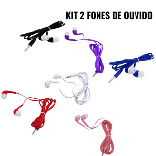 Kit 2 fones de ouvido inova sem microfone