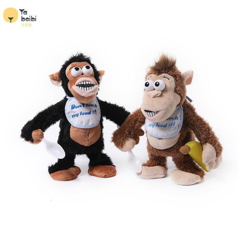 Brinquedos De Banana Engraçados Elétrica Macaco Magnéticos De Pelúcia Comendo Adultos Gorila Estresse Sensorial Para Presente Infantil