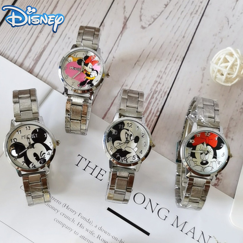 Disney Kids Watch Cartoon Mickey Minnie Quartz Relógio De Aço Inoxidável Correia À Prova D'água Presente De Aniversário De Férias em Oferta na Shopee