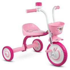 TRICICLO MOTOCA INFANTIL PARA CRIANÇA ACIMA 18 MESES NATHOR YOU 3 GIRL ROSA MENINA DE 85CM A 1 METRO