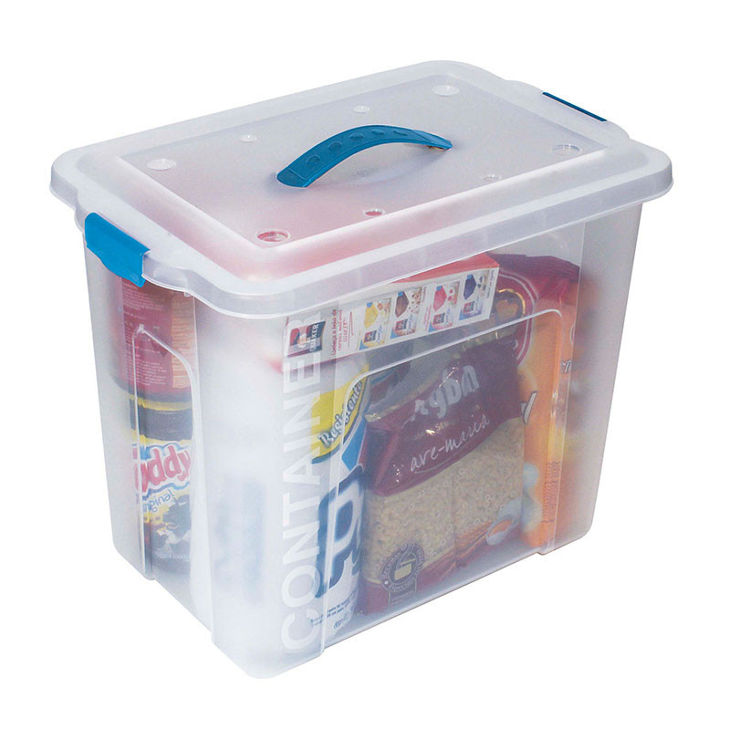 Caixa organizadora box alta C/trava cristal OR11 23,5L São Bernardo em Oferta na Shopee