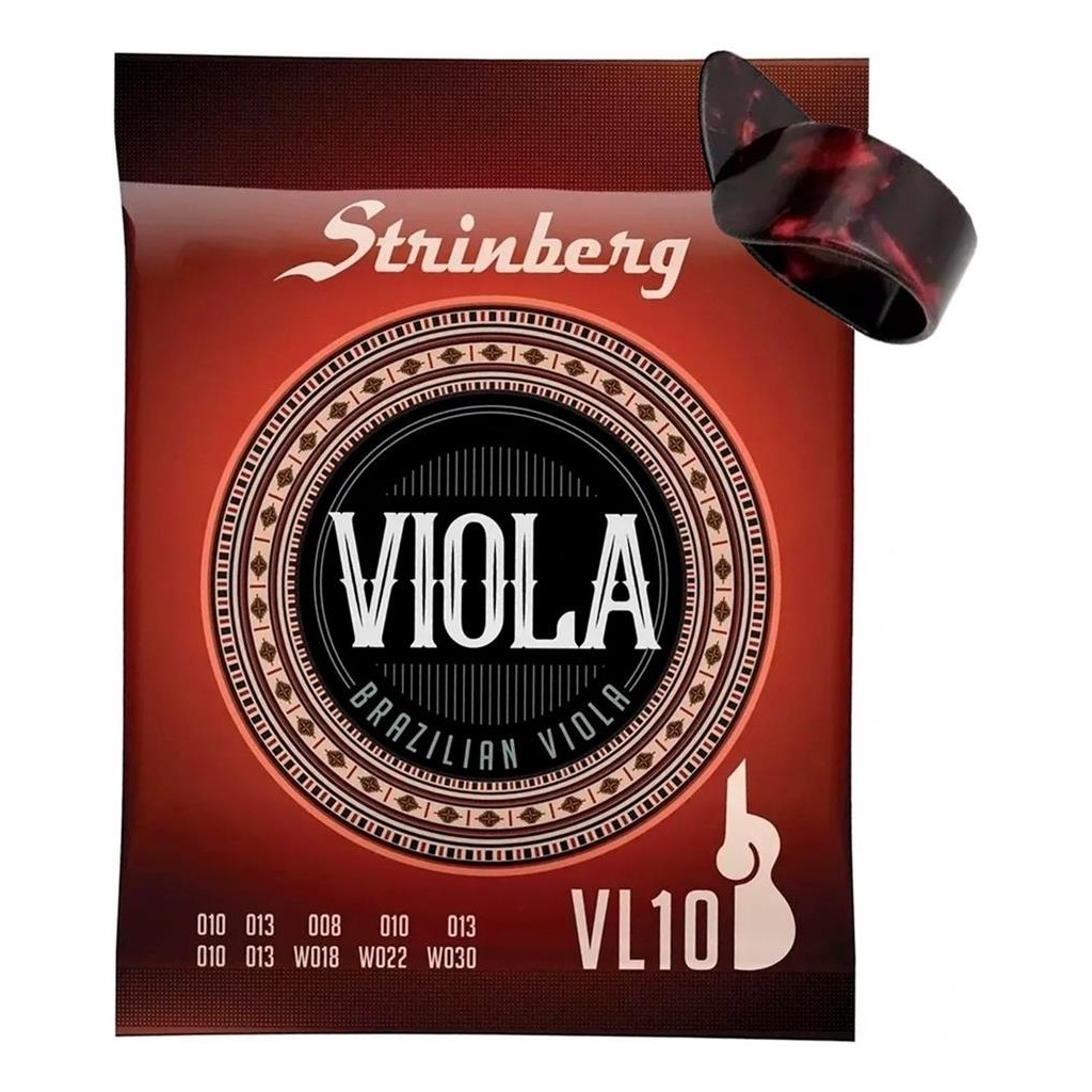 Encordoamento Cordas Para Viola Caipira Strinberg + Dedeira