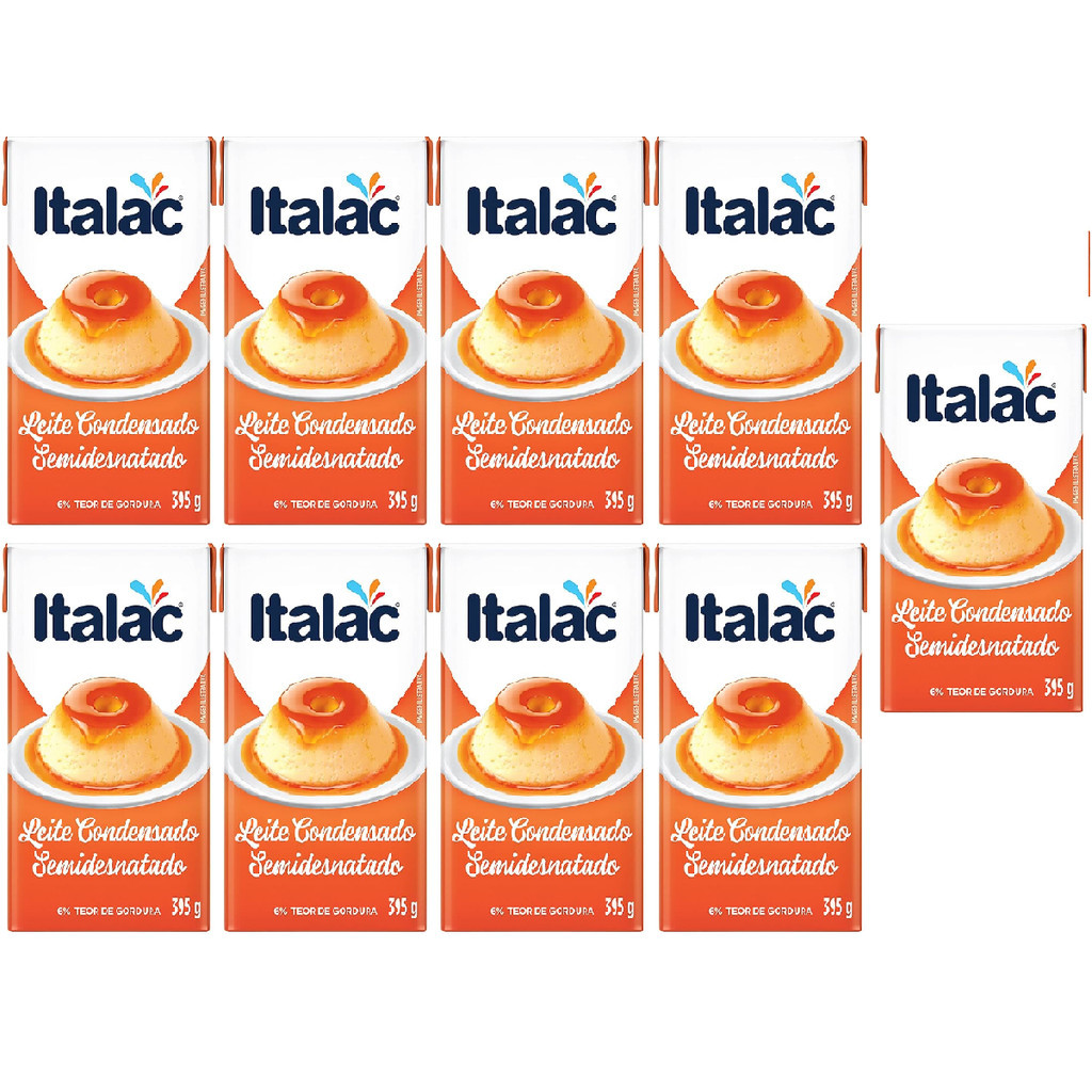 Kit 9 Leite Condensado Italac 395gr