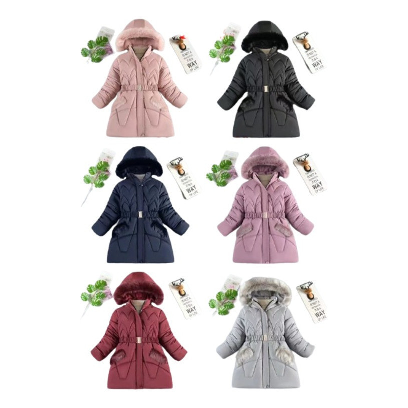 Casaco Menina Sobretudo Trench-coat Lã Flanelada Infantil