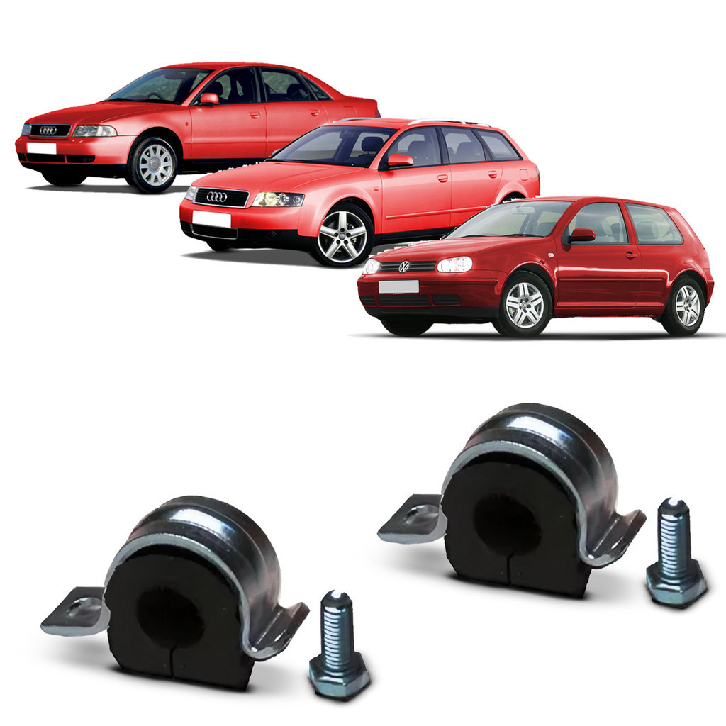 Par Kit Bucha Borracha Barra Estabilizadora Suspensão Dianteira Audi A4 Avant Volkswagen Golf
