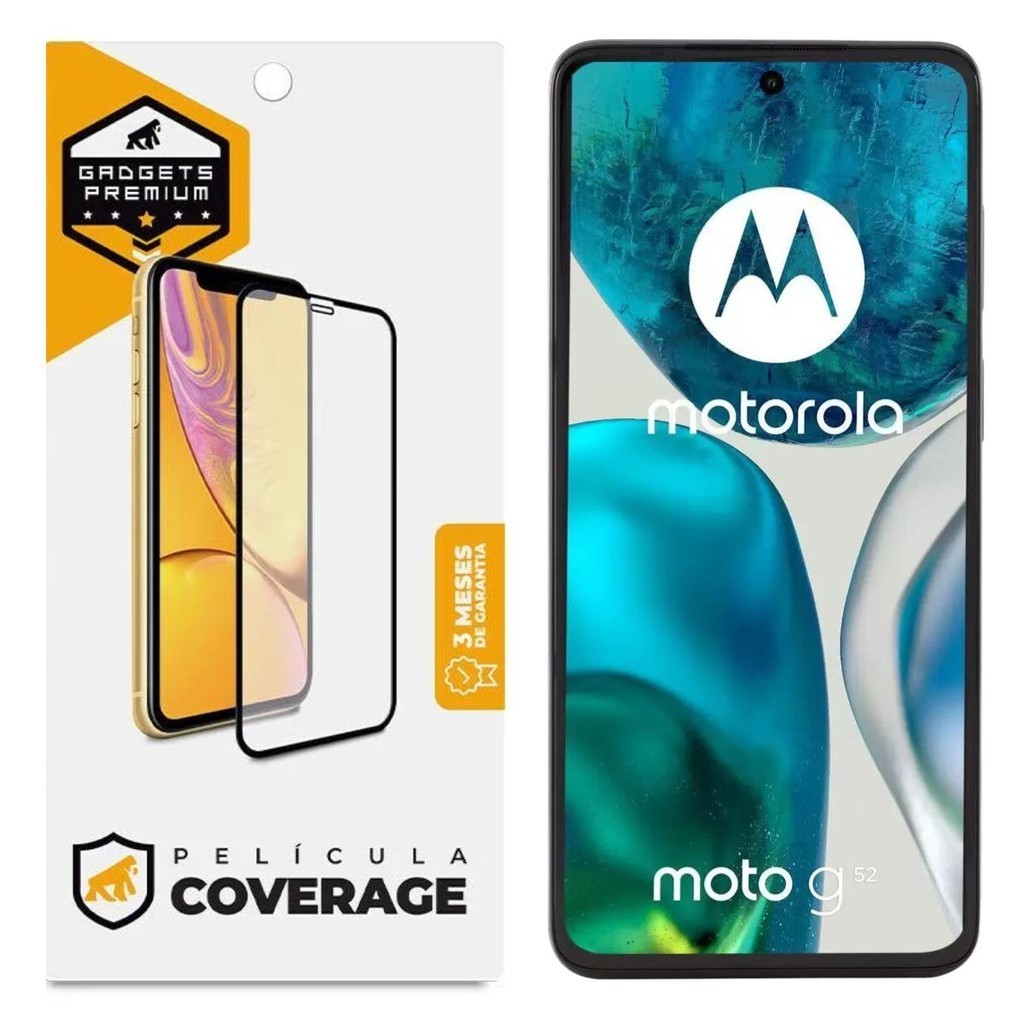 Película para Moto G52 - Coverage 5D Pro Preta - Gshield em Oferta na Shopee