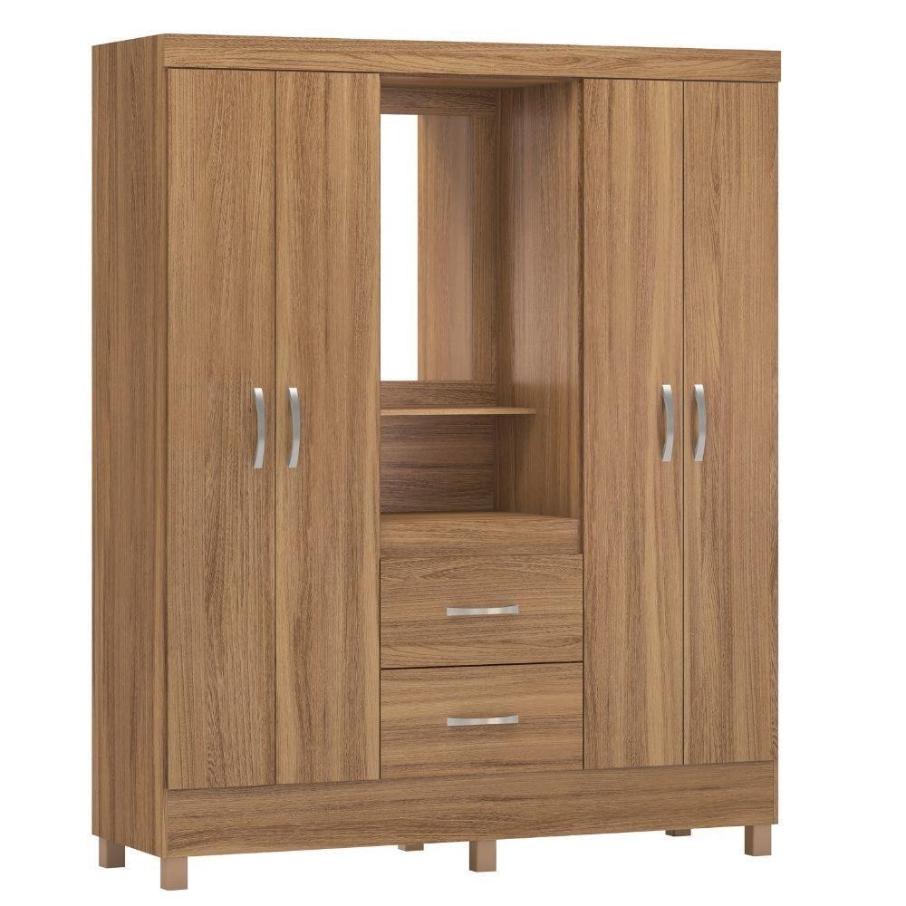 Guarda Roupa Demobile Lord Capelinha 4 Portas Amendola / Touch em Oferta na Shopee