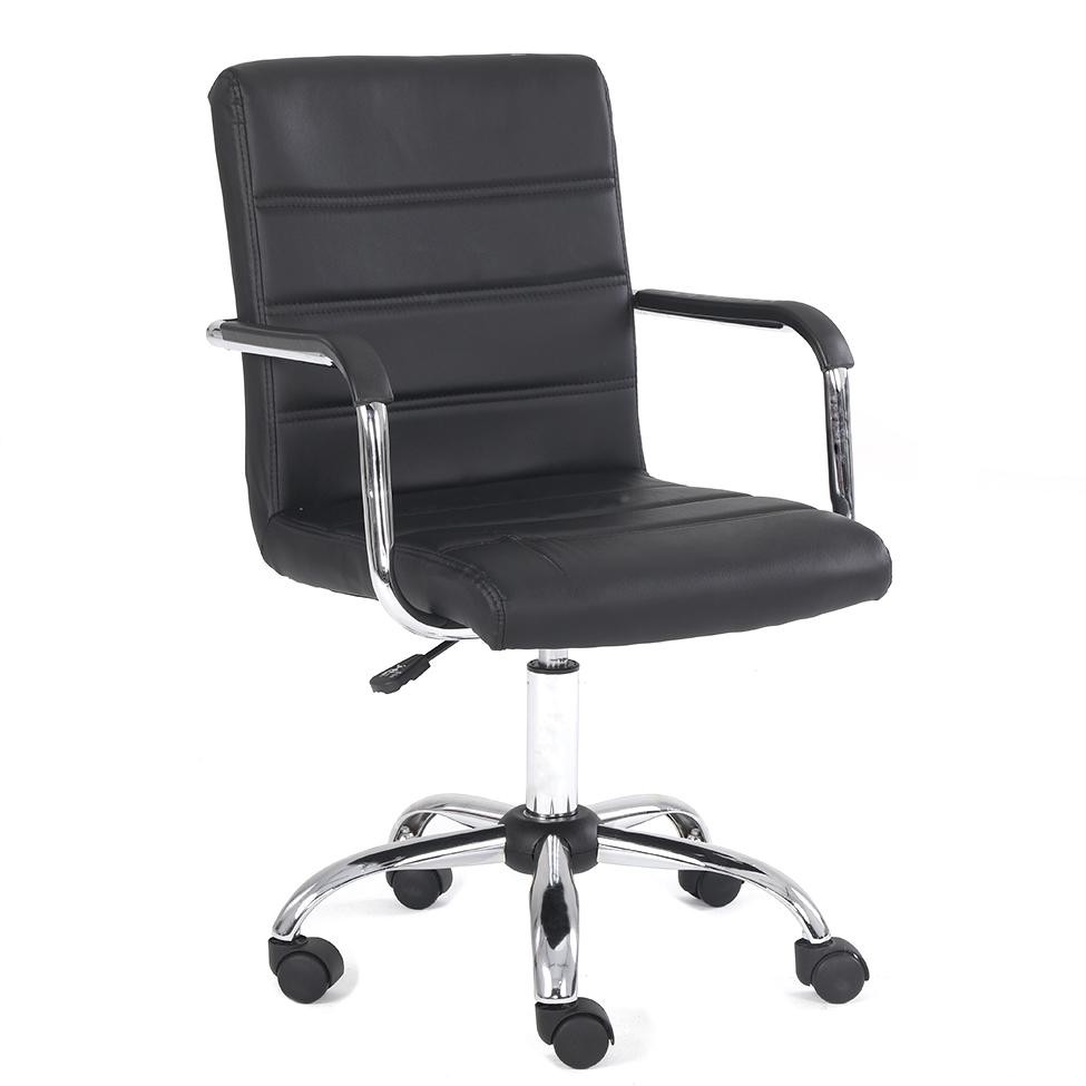 Cadeira de Escritório Secretária Giratória Fitz Matelassê Preta em Oferta na Shopee