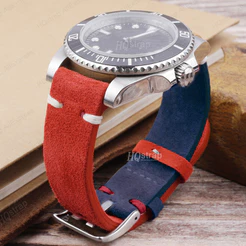 Nova Camurça Couro Vintage Pulseira De Relógio 18mm 20mm 22mm Substituição Esportiva Liberação Rápida