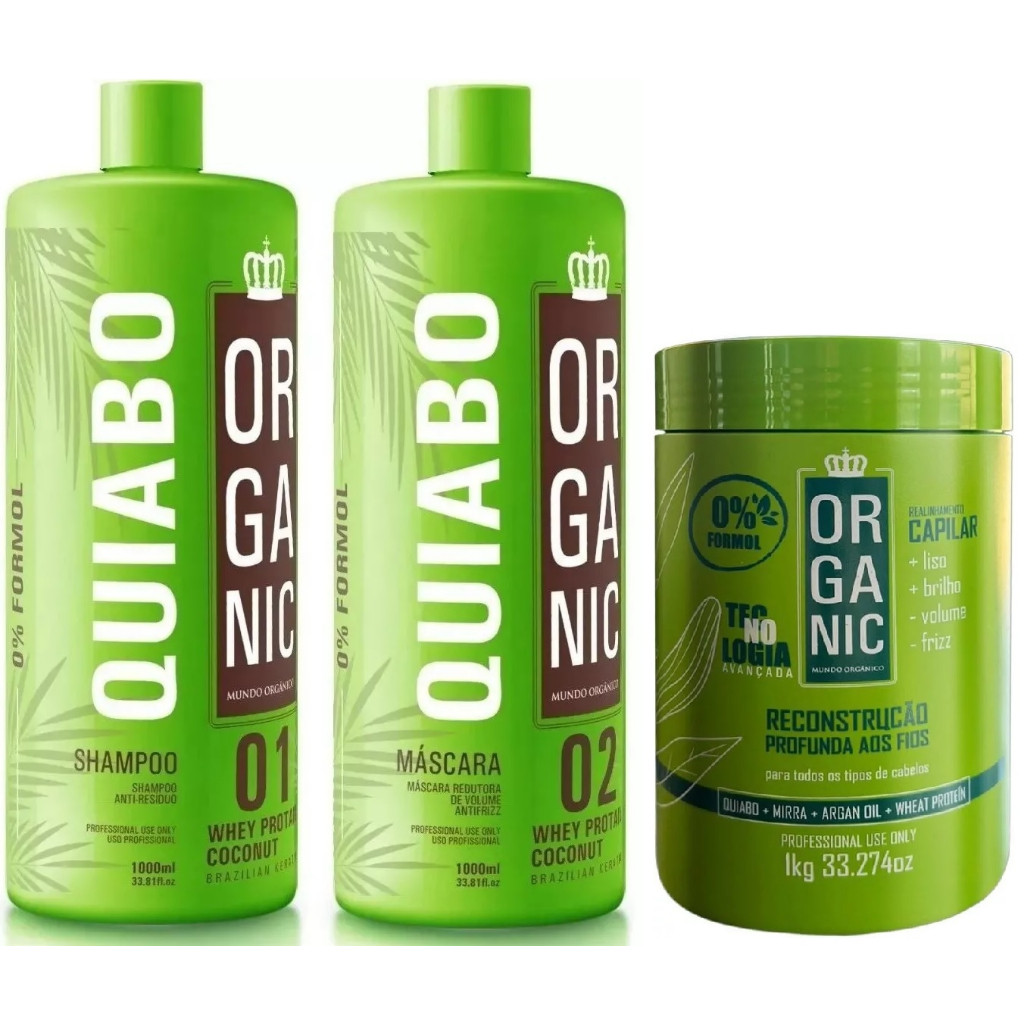 semi definitiva de quiabo orgânica power system e redutox de quiabo organic lisos perfeitos 3kg