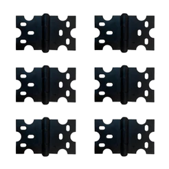 Kit Dobradiça Rustica Mexicana 50 Unidades Epóxi Preto Estilo Colonial Bigfer