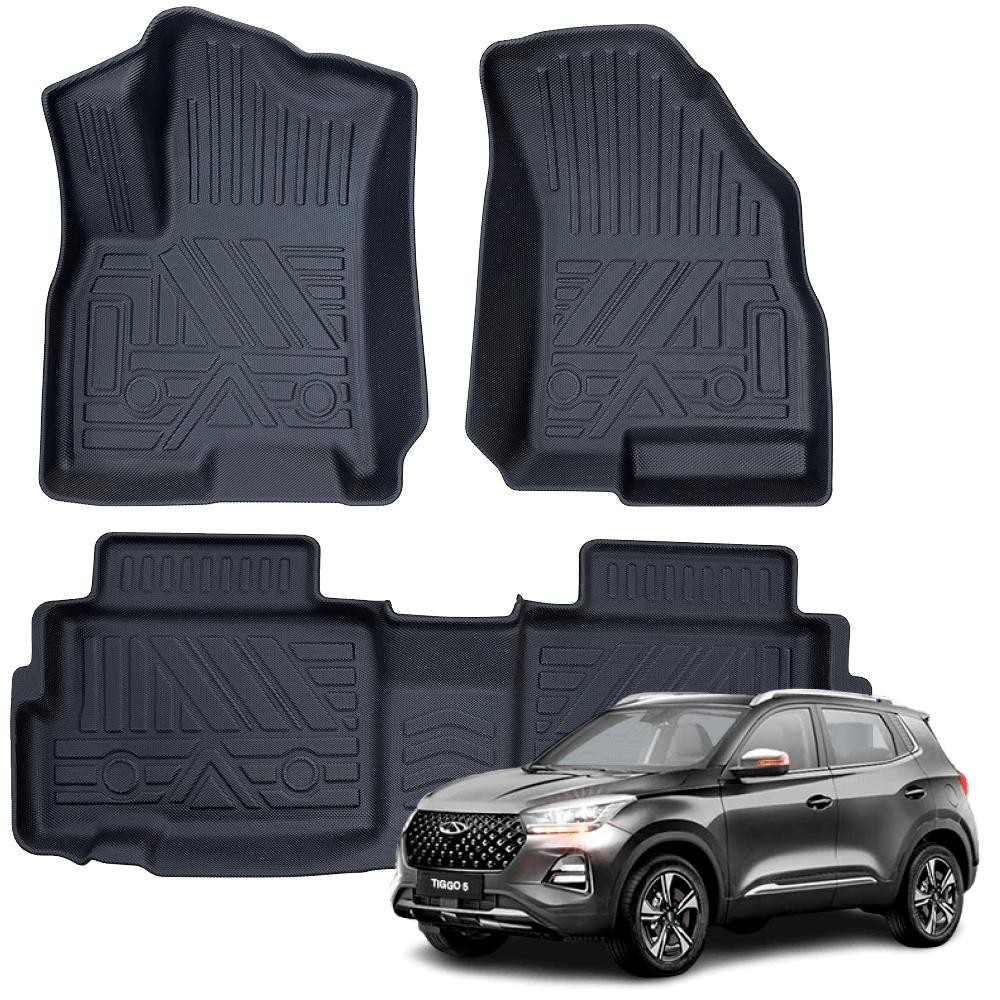 Tapete automotivo bandeja de borracha para TIGGO 5 Conjunto 3 peças Ekap em Oferta na Shopee