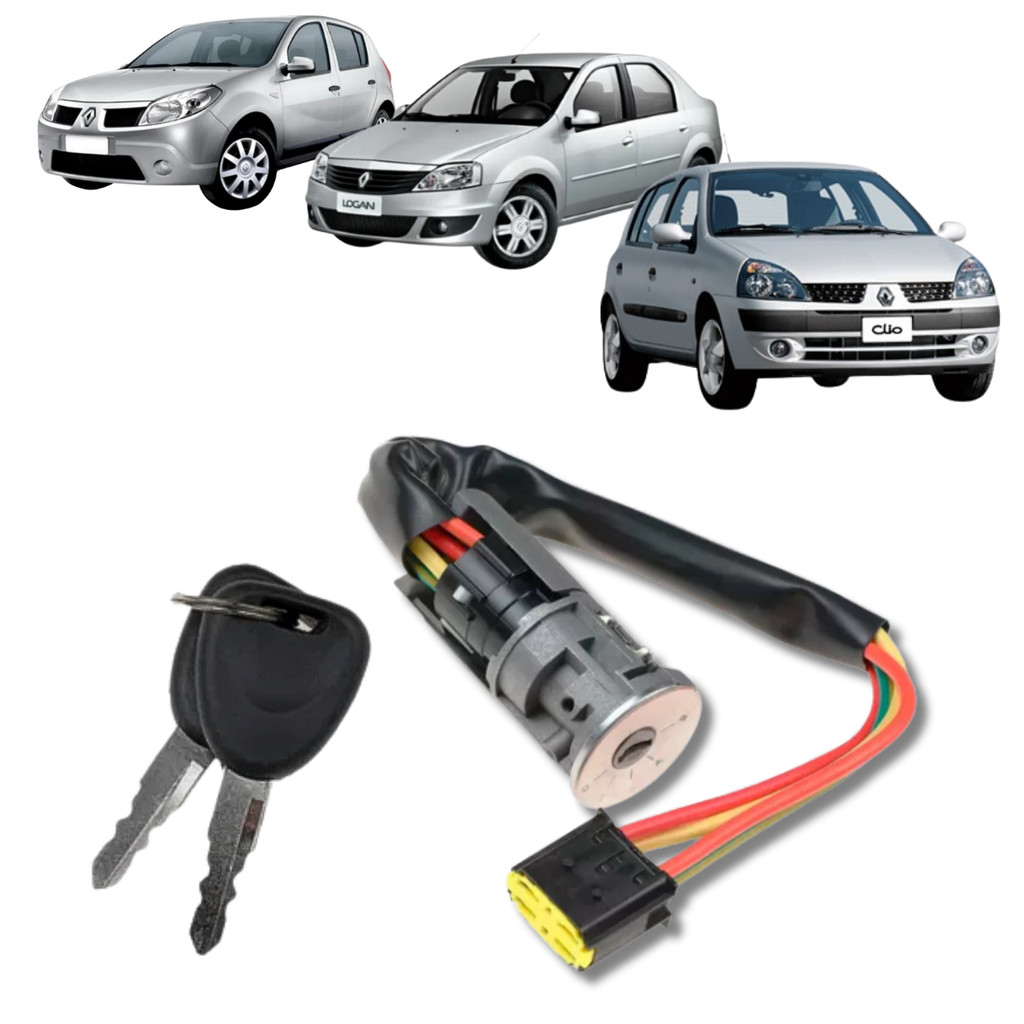 Cilindro Miolo Ignição Comutador Sandero Megane Clio Logan