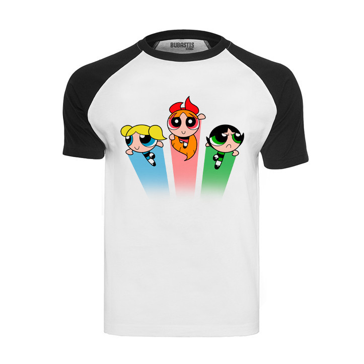 Camiseta Raglan Meninas Super Poderosas Lindinha Florzinho Docinho Voar Desenho Infantil Adulto