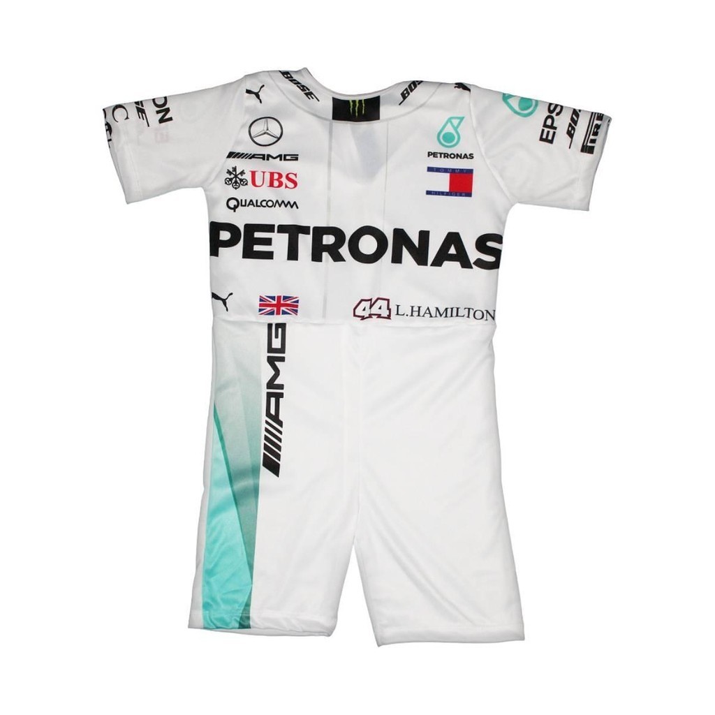 Fantasia Piloto de Corrida Infantil Macacão Branco da Formula Curto em Oferta na Shopee
