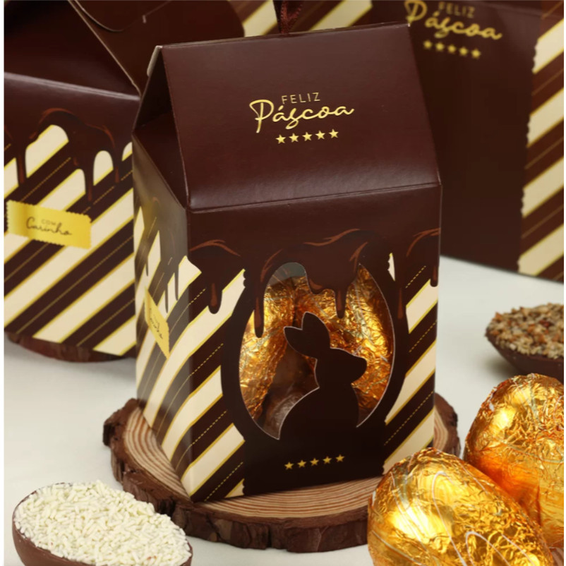 10 Embalagem  Lembrancinha PÁSCOA CHOCOLATE 3747 (PASCOA JANGO OUTLET)