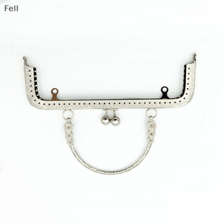 [Fel] 20CM Pulso De Gofragem Quadrado De Metal Para Bolsas Estrutura De Fecho De Costura Com Alça De Flor Acessórios De Mão COD