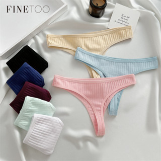 Finetooo Tangas De Algodão Para Mulher Calcinha Confortável T-Back Underwear S-XL