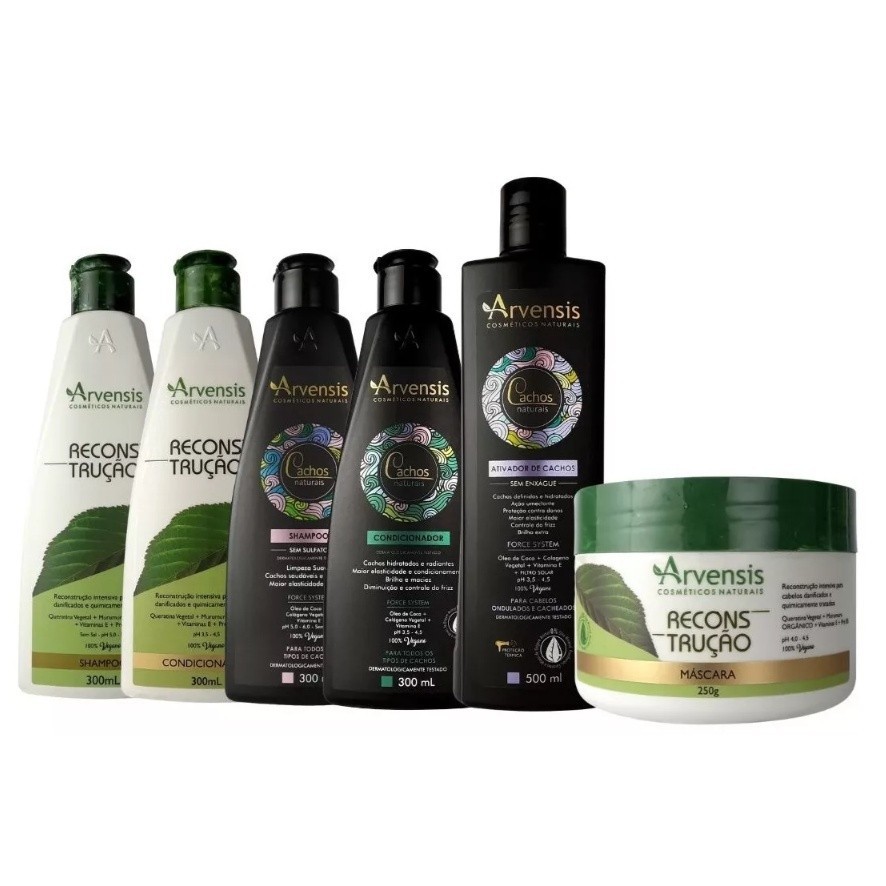 Kit Arvensis Reconstrutor + Cachos + Ativador 500ml
