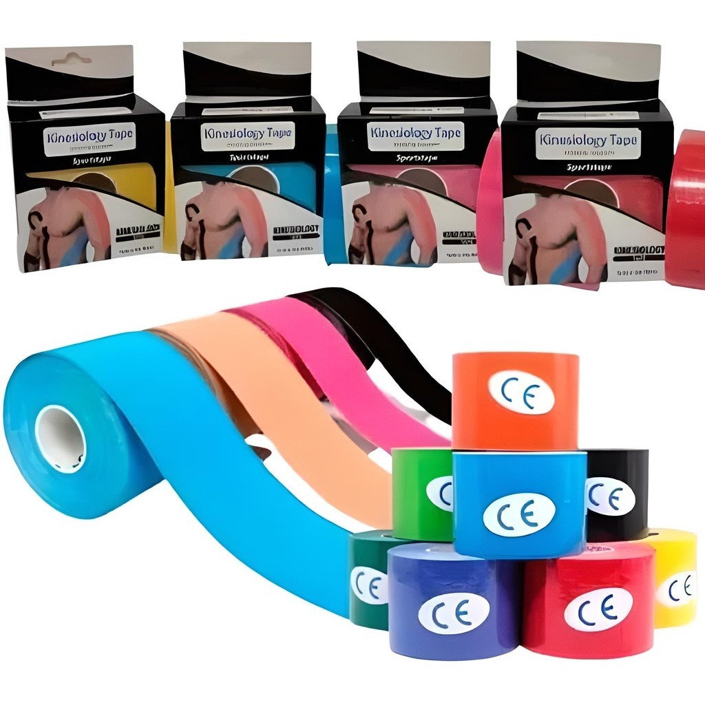 Bandagem Elástica 5Cm X 5M - Fita Kinesio Tape Fisioterapia