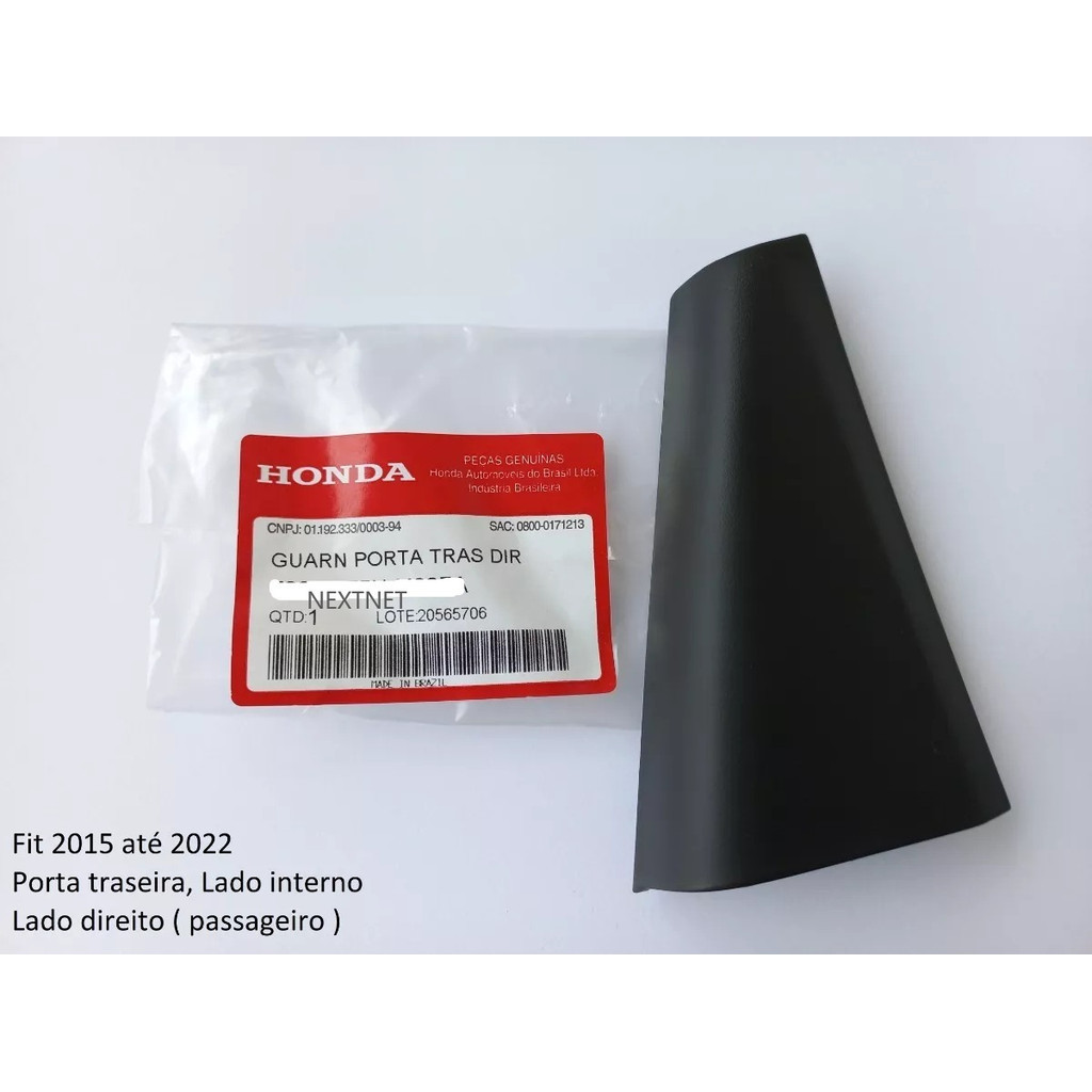 1 Moldura Acabamento Porta Tras Dir Original Honda Fit 15-18