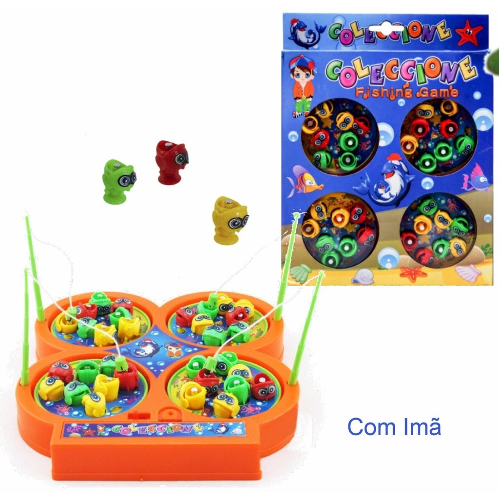 Jogo Infantil Pescaria Pega Peixe  Musical Com Imã