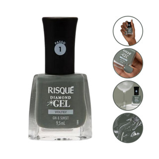 Esmalte Cremoso Gin Sunset Diamond Gel Risque 9,5Ml