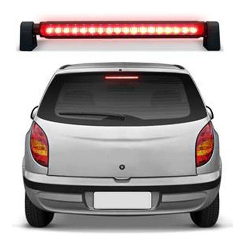 Break Light Universal Luz De Freio Vermelha 18 Leds Permak Vidro Traseiro Modelo Universal