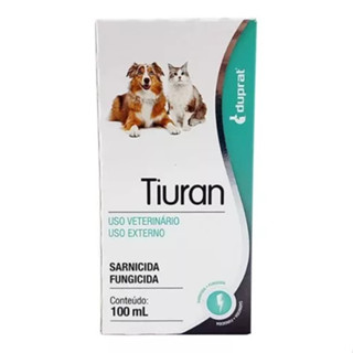 Tiuran Solução 100ml Fungicida e Sarnicida Para Cães Cachorro e Gato em Oferta na Shopee