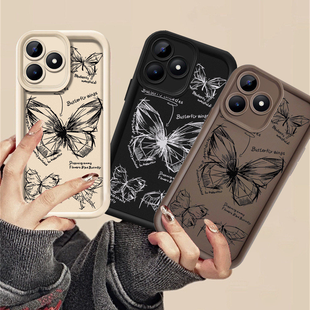 Samsung A05S A05S A05S A15 A14 A13 A04S A03S A04E A03 A10S A10S A11 A12 A20 A30 A20S M11 M12 A13 5G A02S Capa Macia De Borboleta De Desenho HOSTR