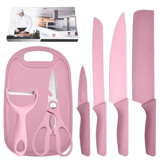 Jogo kit 7 peças facas Tabua Descascador Tesoura Profissional Cozinha Gourmet Faca de Chu…