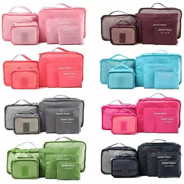 Organizador De Mala De Bagagem Viagem Kit 6 Necessaire Bolsa