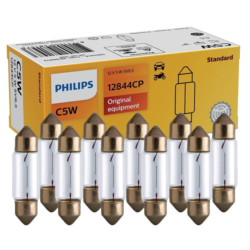 Kit 10 Lâmpada Philips Torpedo C5w10,5x43 5w 12v 43mm Sv8,5