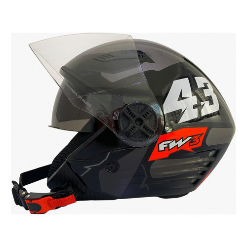 CAPACETE FW3 X OPEN UP 43 GRAFITE 56 - Spare Parts and Accessories for Vehicles