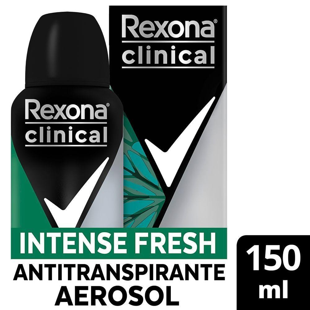 Desodorante Antitranspirante Aerossol Rexona Clinical Intense Fresh 96h 150ml