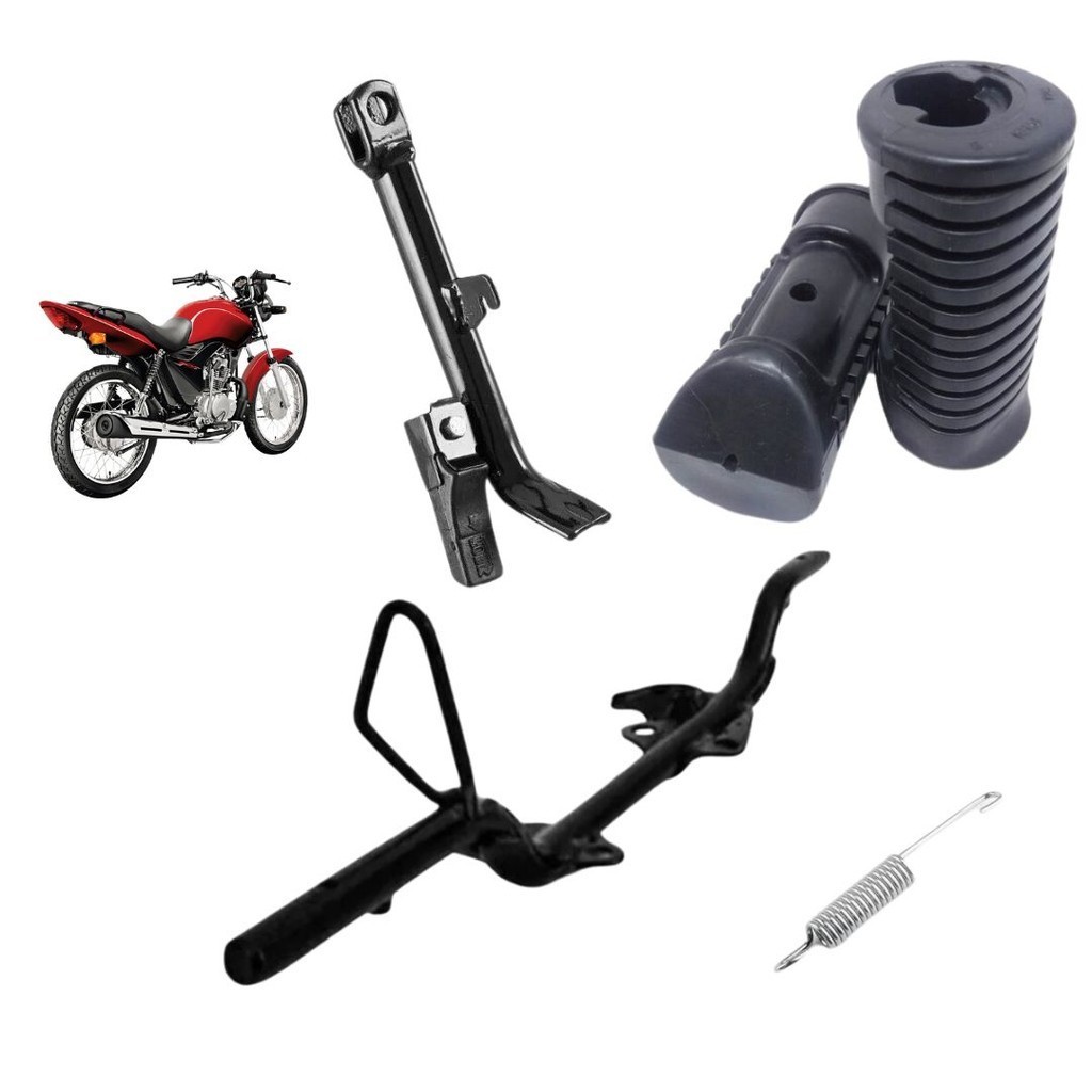 pedaleira Estribo Tubolar CG 125 FAN 2011 borracha/pezinho