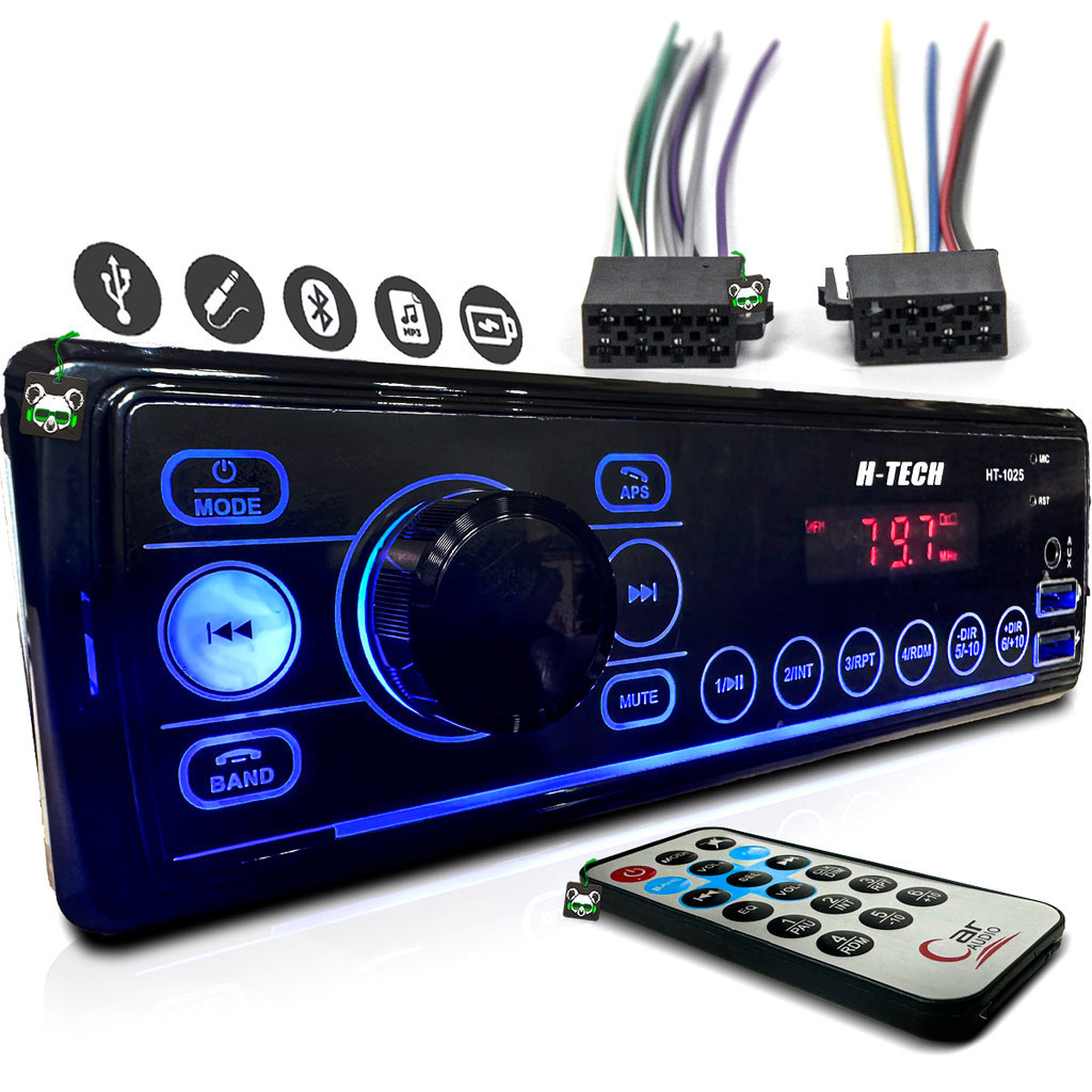 Rádio Som Automotivo Mp3 C/ Bluetooth 2 Usb's Aux Pen Drive