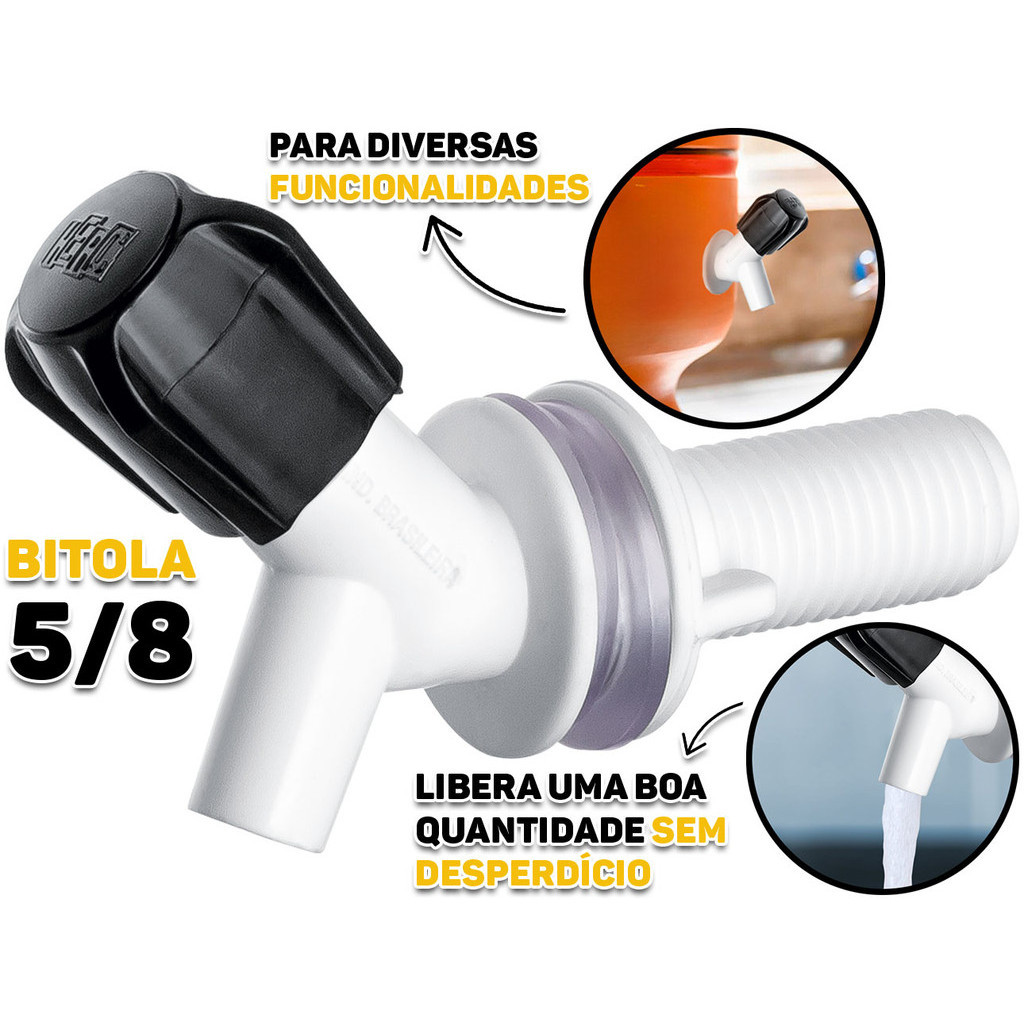 Torneira Plástica Para Filtro Bebedouro Garrafão Corote De Caminhão Bica Baixa Herc em Oferta na Shopee