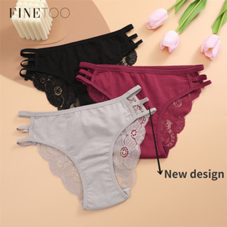 Finetooo Calcinha De Renda Feminina Cor Sólida Para Mulheres Sexy em Oferta na Shopee