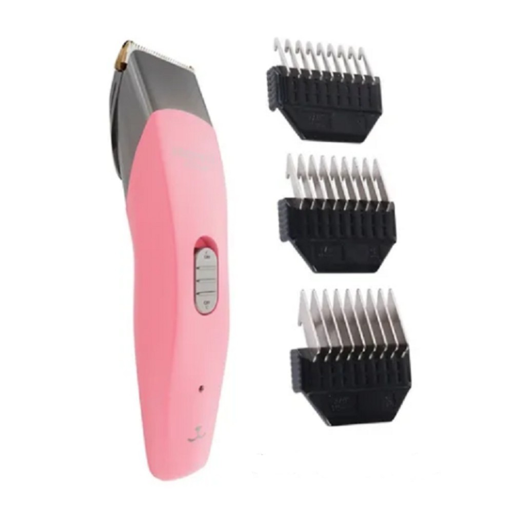 Máquina de Tosa MO3 Rosa Propetz Profissional Sem Fio Tosa Higiênica Cães Gatos Original