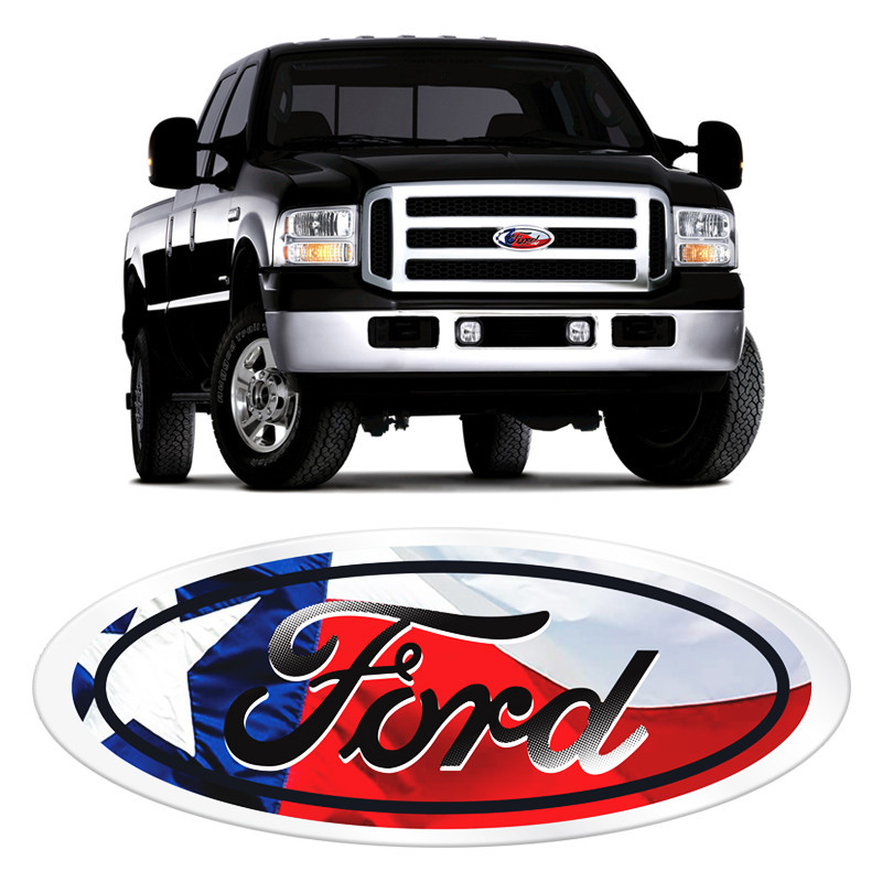 Adesivo Ford Oval Grade F-250 Bandeira Texas Emblema Cromado Genérico