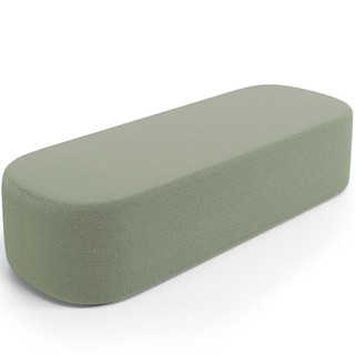 Puff Decorativo Orgânico Para Living Quarto 160cm Doha W01 Bouclê Oliva - Lyam Decor em Oferta na Shopee